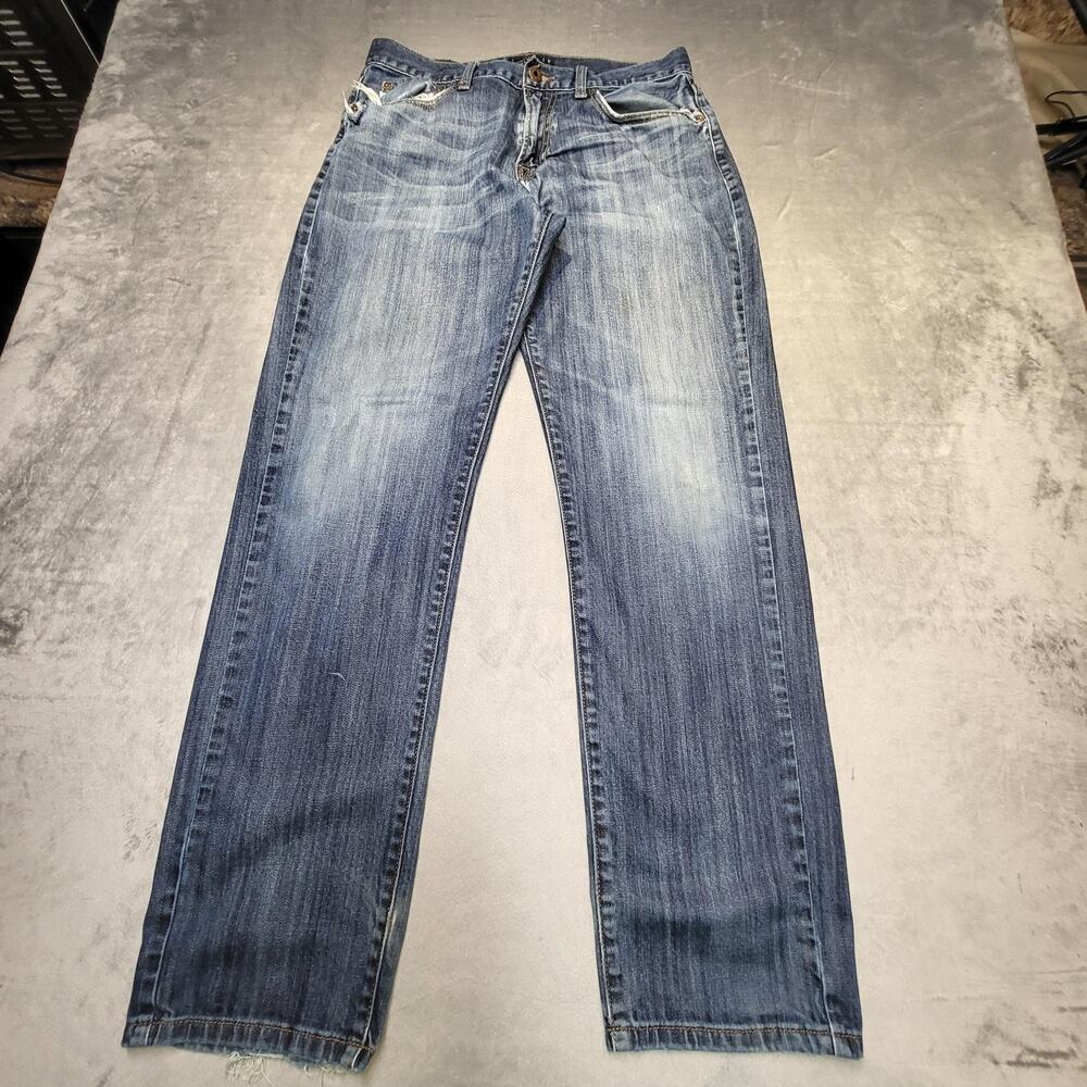 Lucky Brand 221 Original Straight Jeans Mens 32x32 Distressed Paint Splatter